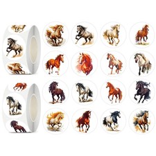UVUXO 600 Pcs Horse Stickers for Kids- 1.5 inch, Kids