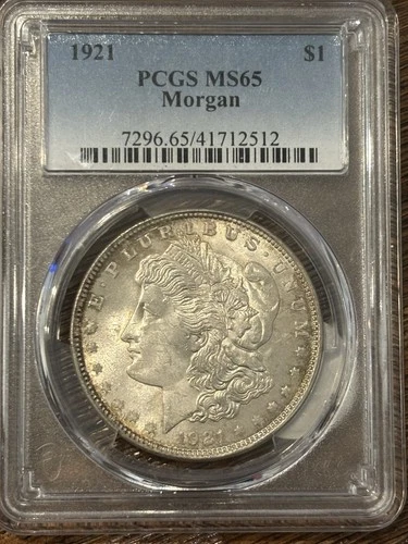 1921 Morgan Silver Dollar $1 – PCGS MS65 – Sharp Strike