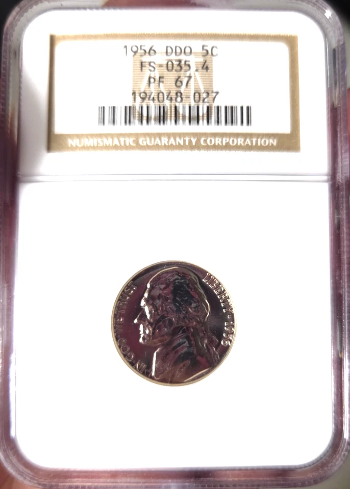 1956 Jefferson NGC Proof Nickel Coin PF67 DDO FS-035.4 FS102 - Image 2 of 4