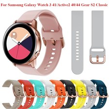 Strap For Samsung Galaxy Watch 3 41mm/Active2 40/44 GearS2 Classic Silicone Band