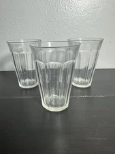 Picardie Clear Duralex 16 oz Flat Tumbler 9 Panel Set of 3