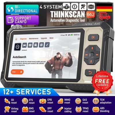 ThinkScan 662 OBD2 Diagnosegerät 12 Reset 4 System Scanner Aktiver Test CANFD