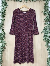 Ladies Size UK 10 White Stuff Jersey Long Midi Dress, Pockets, Ditsy Floral