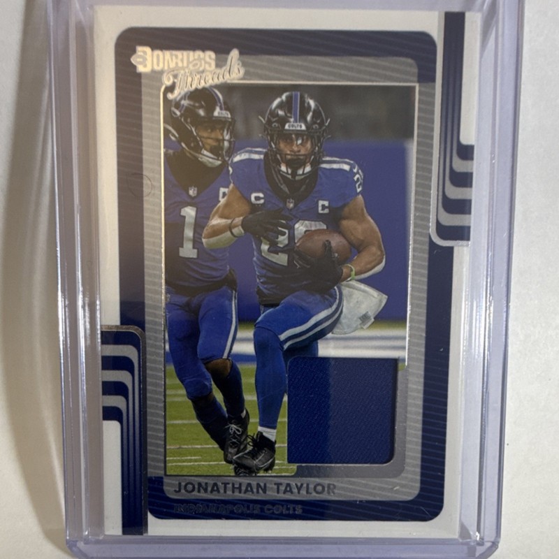 2025 Panini Donruss Threads Memorabilia Jonathan Taylor Colts #DTH-JTR