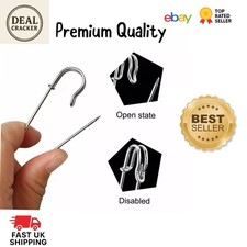 Silver Safety Pins Extra Large Fastener Kilts Blankets Crafts Skirts Art Crafts