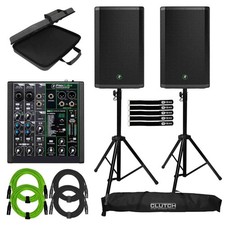 Mackie Thrash 215 15" Active Powered DJ PA Speakers Pair w ProFX6v3 6 Channel M