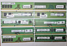 Lot of 10 - 8GB DDR4 Desktop RAM - Mixed Major Brands - 2133P, 2666V, 3200AA