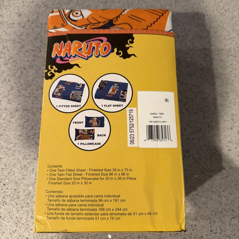 火影忍者 3 件套双床单套装带枕套 — 第 3/4 张图片