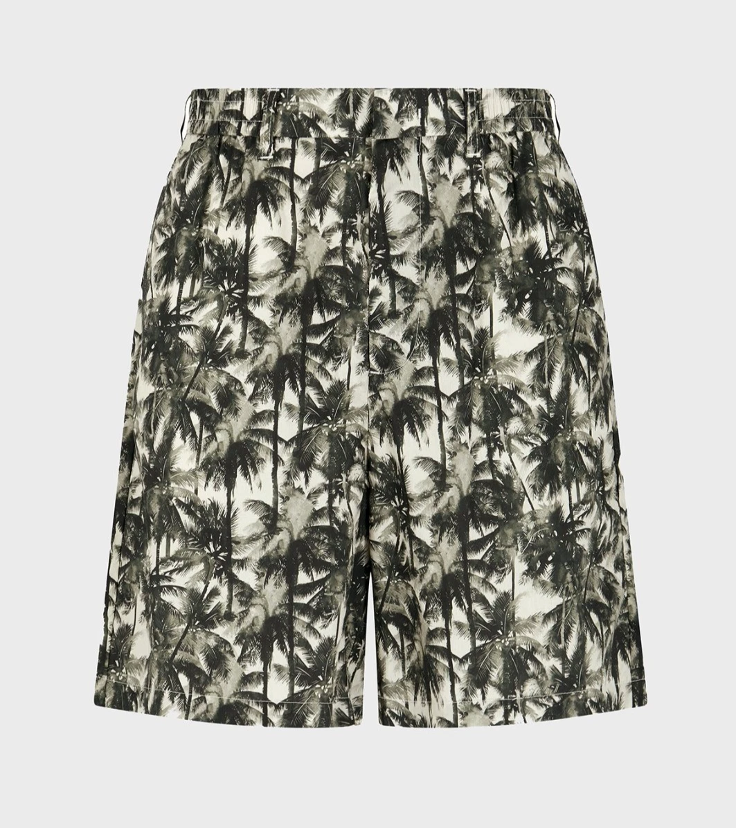 A|X Armani Exchange Palm Print Bermuda Shorts Mens 34 Green NWT FAB! $120