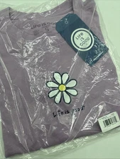 SMALL Life Is Good NWT Flower Crusher  Purple Violet T-Shirt Women’s COMBINESHIP