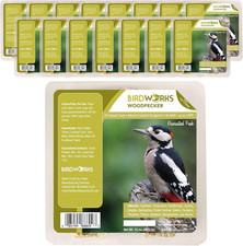 Woodpecker All Season No Mess Suet Cake Birders Pack, Food for Woodpeckers, Card