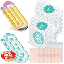 YOPPIX 30 Sublimation Paper Clips Jumbo Acrylic Bookmark