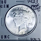 1923 P BU GEM PEACE SILVER DOLLAR UNC MS+++ U.S. MINT RARE COIN 9763