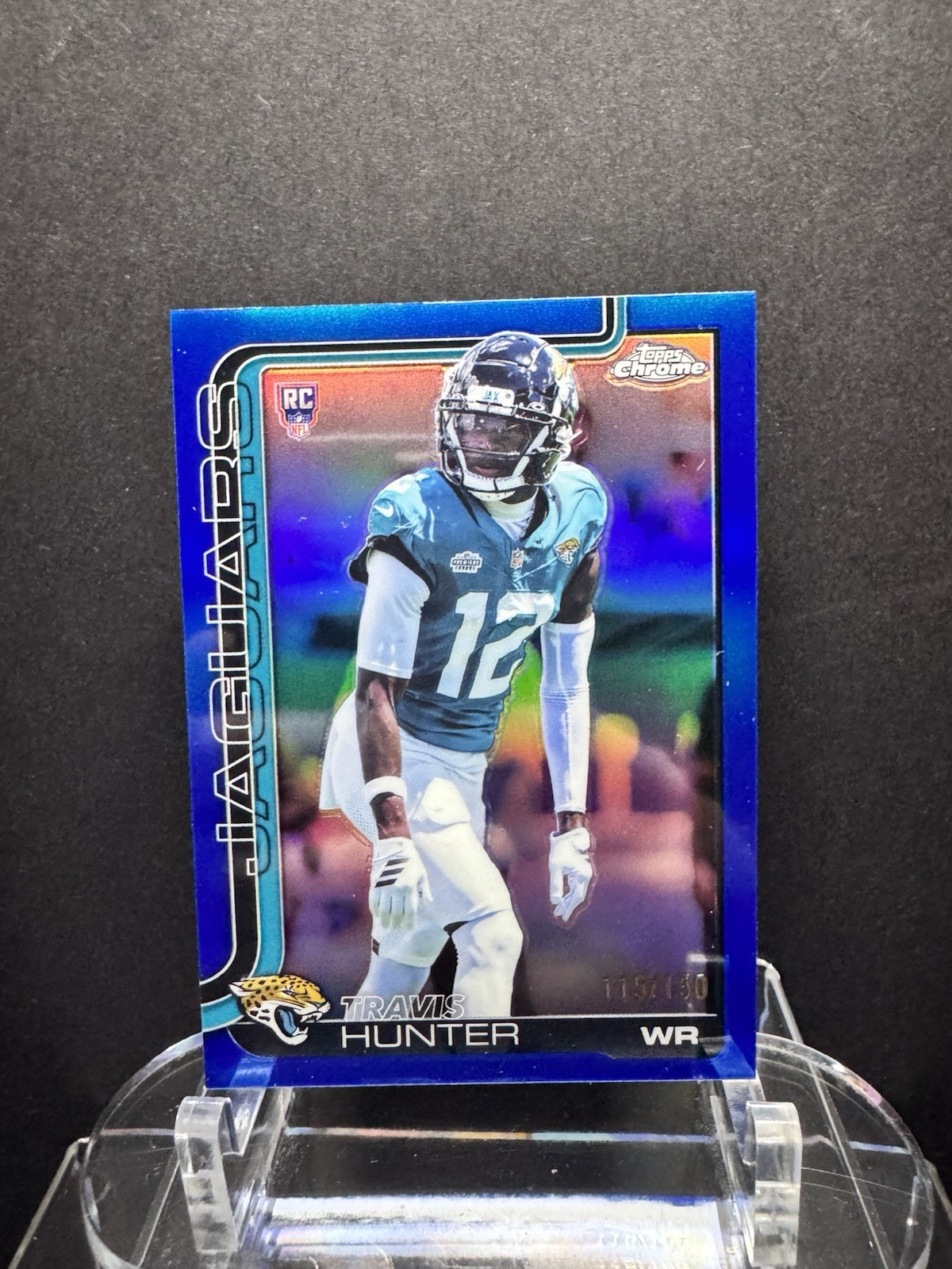 2025 Topps Chrome Football Travis Hunter RC #332 Blue /150