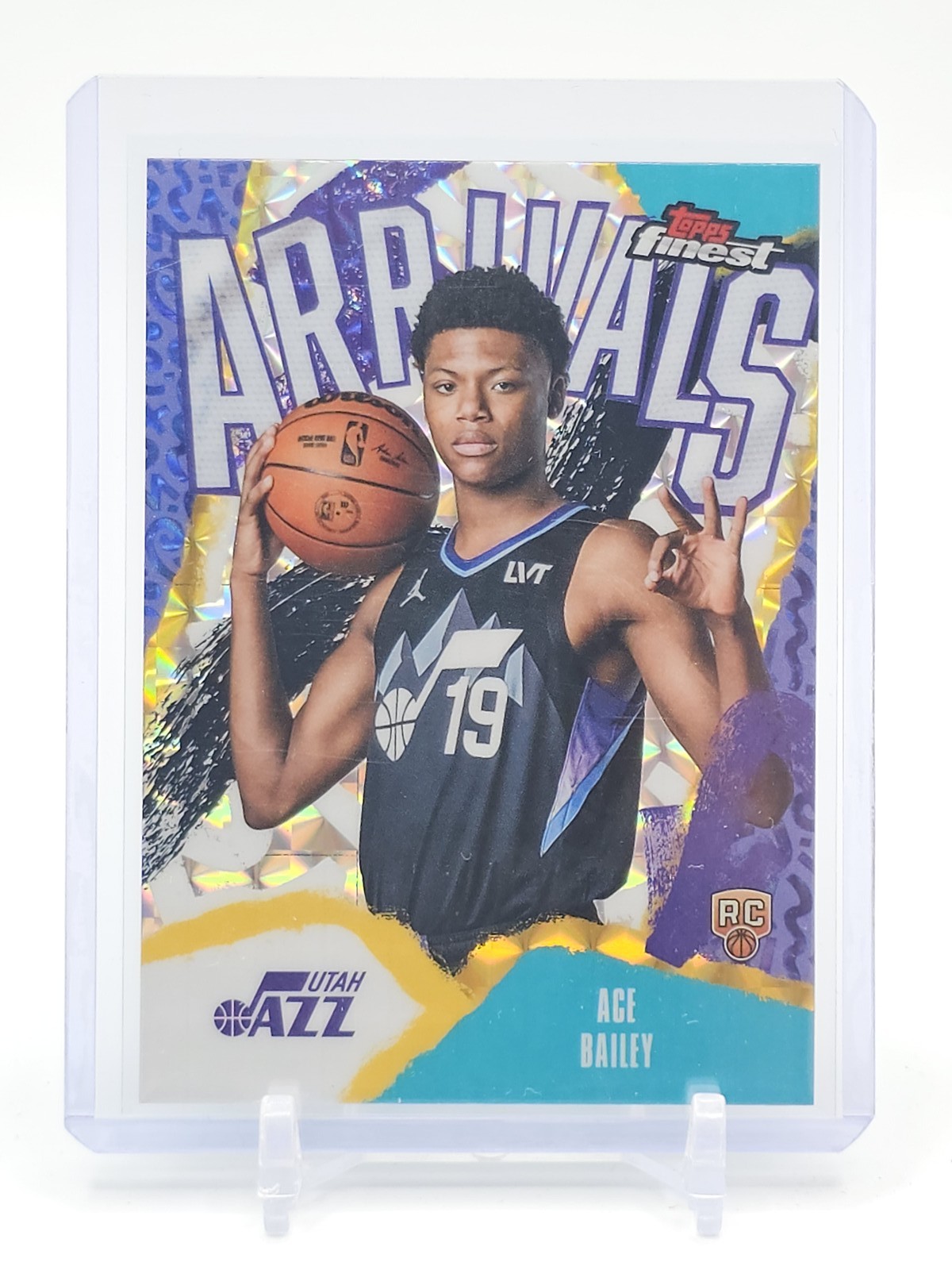 ACE BAILEY 2025-26 TOPPS FINEST ARRIVALS ROOKIE #A-5 GEOMETRIC UTAH JAZZ Q5151
