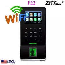 ZKteco F22 Wifi TCP Fingerprint System Access Control Time Attendance US STOCK