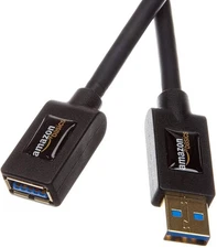 Amazon Basics USB-A 3.0 Extension Cable 4.8Gbps Male to Female 3.3FT, Black