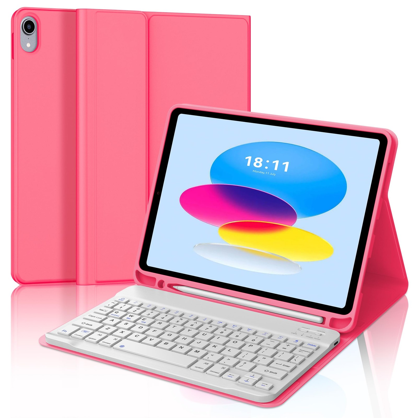 Keyboard Case for iPad (A16) 11th Generation, Smart Stand Folio Keyboard Cove...