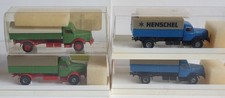 Brekina Konvolut 4 x Henschel Lkw mit Plane / TOPP 