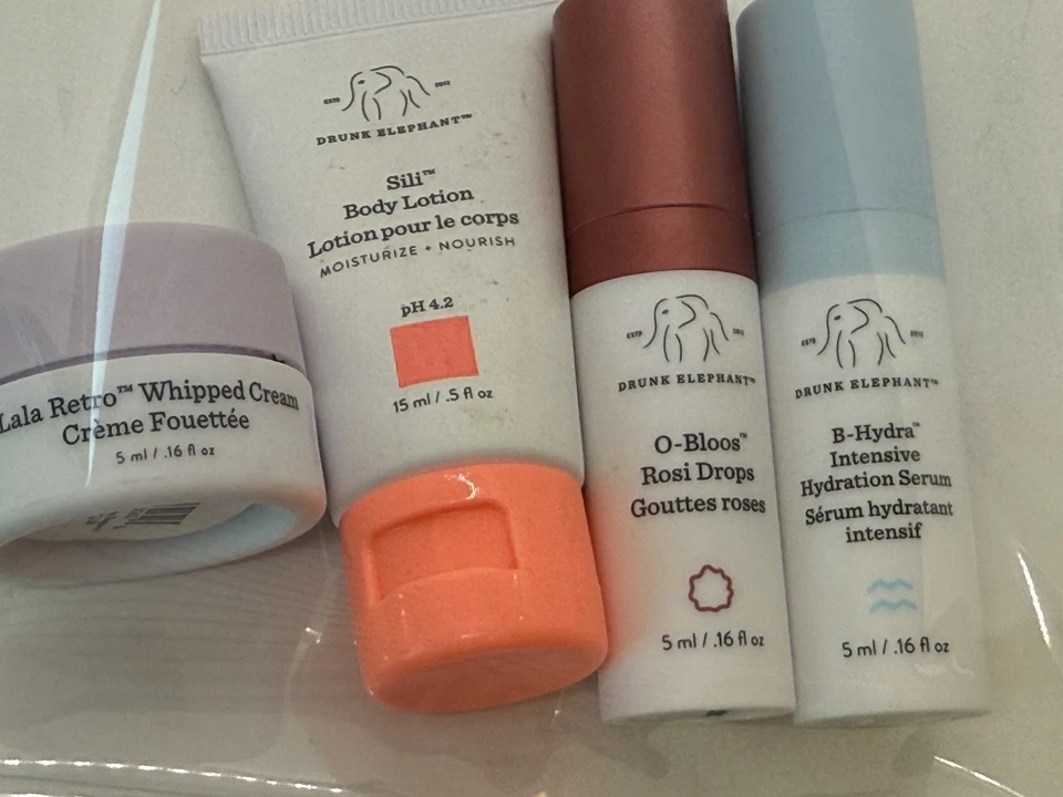 4 Drunk Elephant B-Hydra Serum, O-Bloos Rosi, Sili Body Lotion, Lala Retro Cream - Image 2 of 4