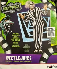 Beetlejuice Rubie's Men's Adult Standard 36-38 Halloween Costume EUC COMPLETE