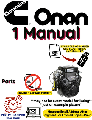 ONAN ZXV390 ENGINE MANUAL PARTS PDF ON USB | eBay