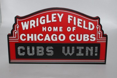Chicago Cubs, Wrigley Field Score Board, MLB 3D printed Logo Sign Wall Desk Shel