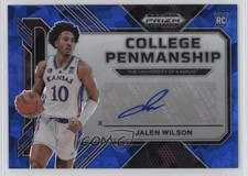 2023 Prizm Draft Picks College Penmanship Blue Ice 10/75 Jalen Wilson Auto ms9