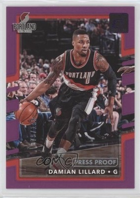 2017-18 Panini Donruss Press Proof Purple 73/199 Damian Lillard #122 5h0