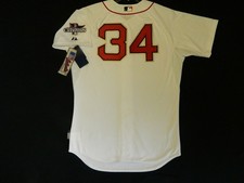 Authentic David Ortiz Boston Red Sox 2014 Ring Ceremony GOLD Cool Base Jersey 48