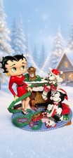 Betty Boop Christmas Figurine with Pudgy and Bimbo Betty Boop Christmas Figurine with Pudgy and Bimbo