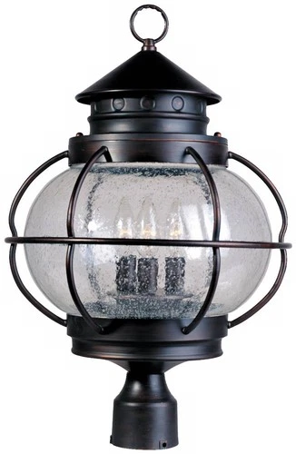 Maxim Portsmouth 22" High Seeded Glass Outdoor Lantern Post Light - Picture 2 of 3