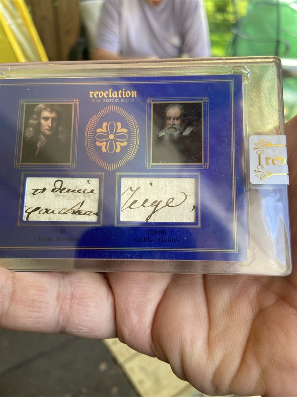 Isaac Newton Galileo Galilei 2025 Eternal Revelation Dual Written Relic/75. W61