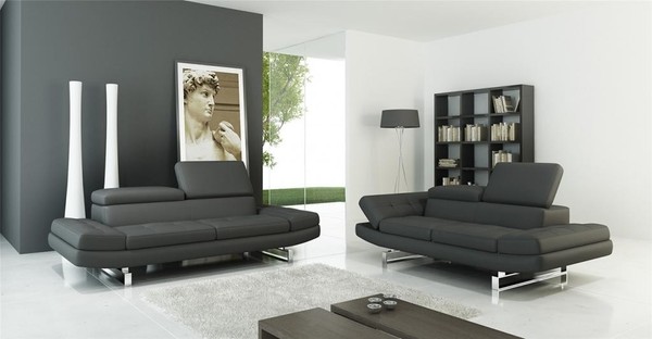 Garnituren Ledersofa Wohnlandschaft 3+2 Sitzer Garnitur Design Modern Sofa Couch-image