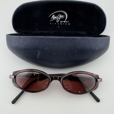 Maui Jim Hana MJ-124-13 Wine Maui Rose Pink Polarized Oval Sunglasses with Case