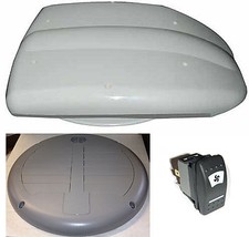 Profilo Basso Motorizzato Tetto Ventola Furgone Autobus Caravan Ventilatore Grey