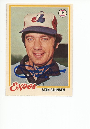 STAN BAHNSEN Autographed Signed 1978 OPC Baseball card #54 Montreal Expos COA - 第 1/1 張圖片