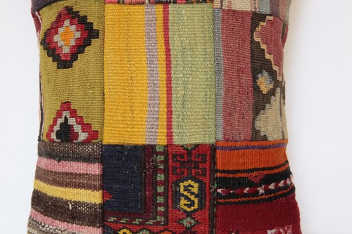 20x16 patchwork kilim pillows,Handmade pillow,Turkish Kilim pillow,lumbar pillow - Picture 6 of 13