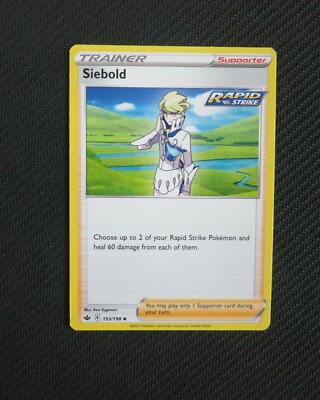 1x Siebold 153/198 Chilling Reign Pokemon TCG Card