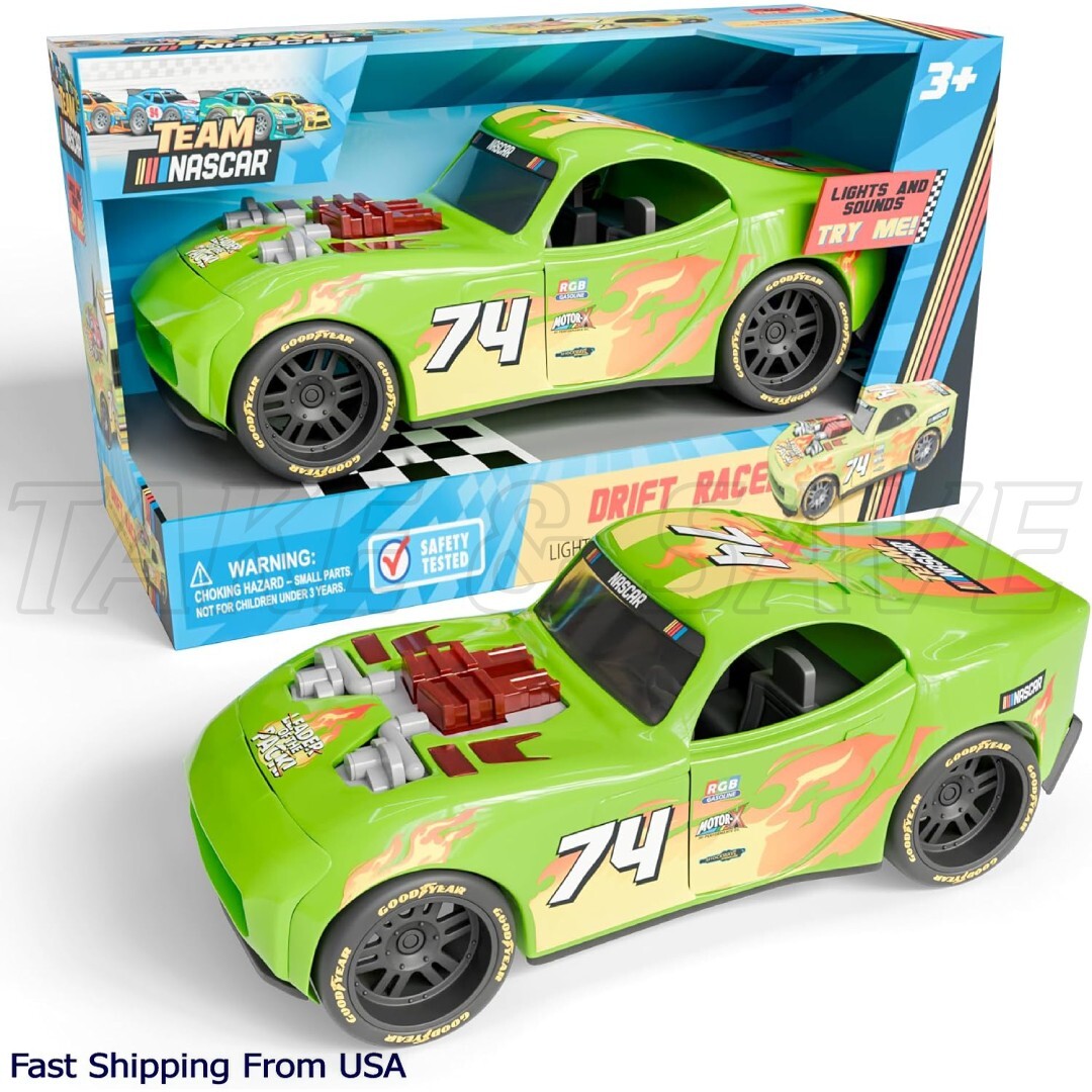 Drift Racer Light And Sound Race Toy Car For Kids Batteries 