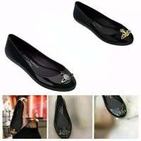 Womens Ladies Flat Slip On Jelly Shoes Space Love III Orb IV Plastic Pumps Shoes