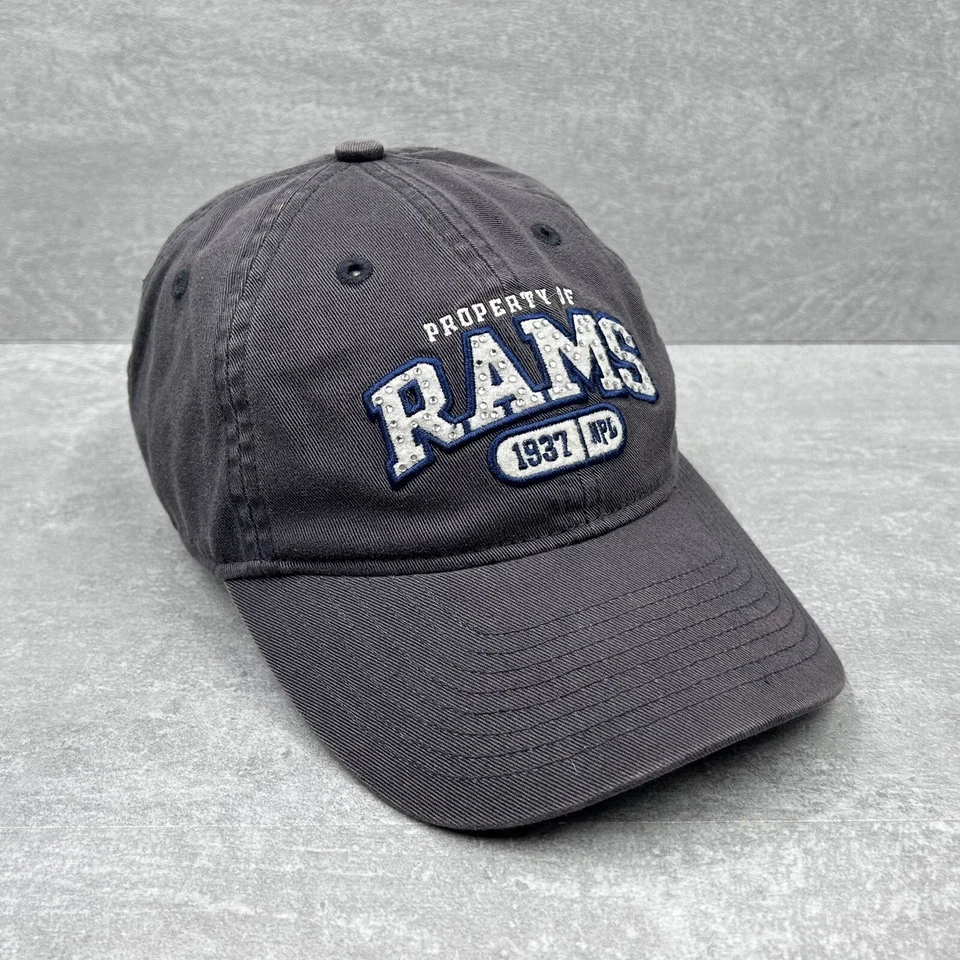 Propiedad de RAMS Mujer Sombrero Gorra de Béisbol Gorra AJUSTABLE Ajuste Relajado Estrás Foto 2 de 4