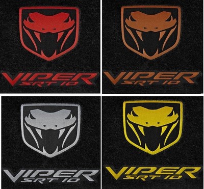 Lloyd Mats Velourtex Dodge Viper Snake & Viper SRT 10 Black Floor Mats (2003-10)