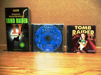 TOMB RAIDER 2, WITH MANUAL & Brady Games, TOMB RAIDER 2 Pocket Guide  (PC 1997) 