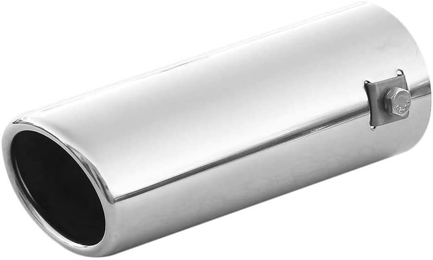 AutoHobby Auspuffblende Edelstahl Oval - Universeller Schalldämpfer Endrohr Bis 53mm Durchmesser