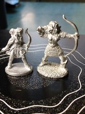 Rare Vintage D D Dungeons  Dragons Metal Miniature female adventurer lady lot