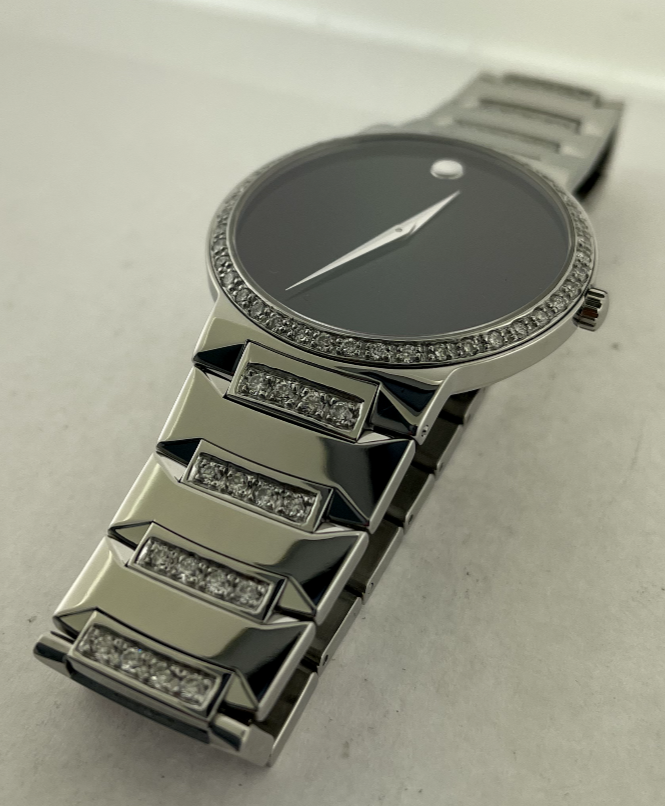 Movado Temo 0605903 customized with diamonds black dial eBay