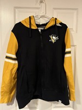 Pittsburgh Penguins Hooded Zippered Sweatshirt by Fanatics LARGE