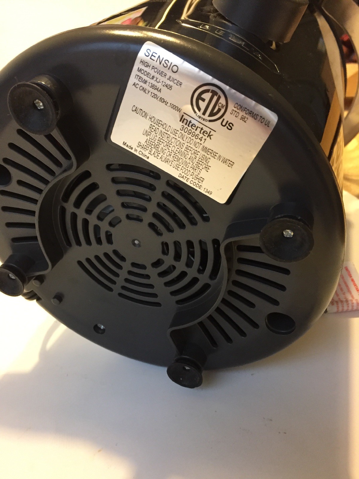 Bella High Power Juice Extractor by Sensio Model XJ12405 Replacement