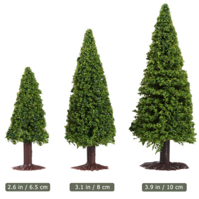 15 Pcs Model Trees Base Toy Trees 28mm Trees Green Pine Model | eBay